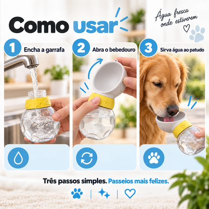 Garrafa de Água Portátil Astronauta para Cães e Gatos